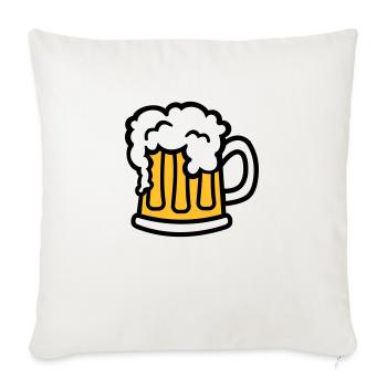 Bière - Housse de coussin décorative 45 x 45 cm - blanc nature - Devant