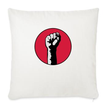 poing levé - Housse de coussin décorative 45 x 45 cm - blanc nature - Devant