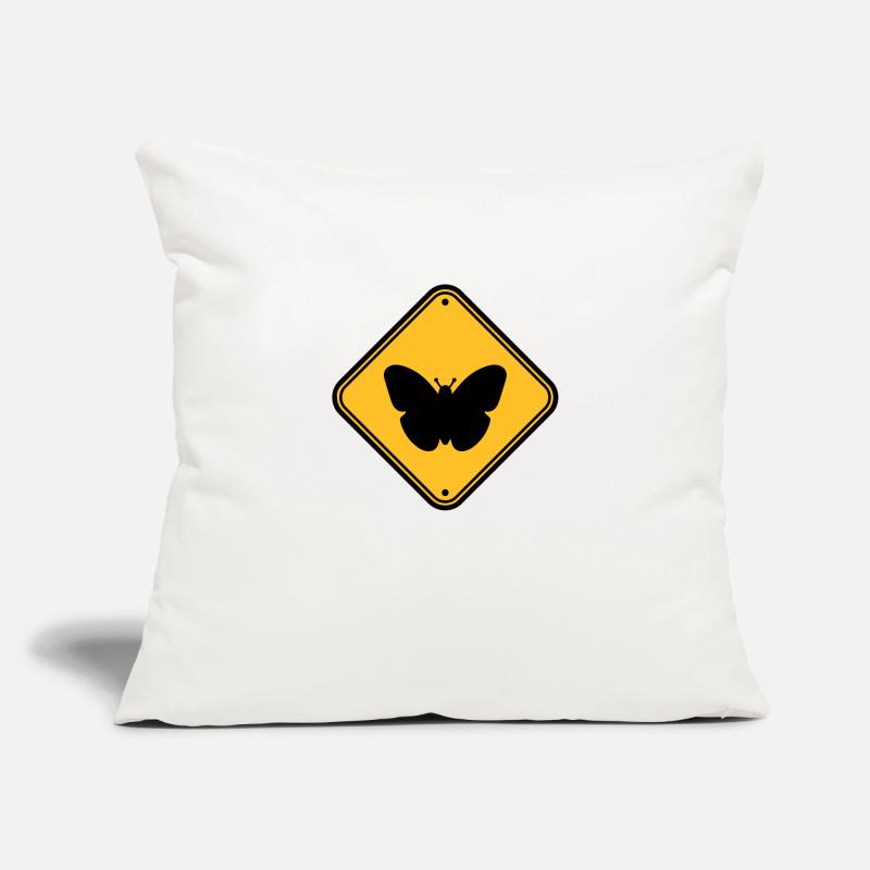 butterfly caution caution note shield zone Sofa pillowcase 17,3'' x 17,3'' (45 x 45 cm)