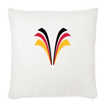 Strip lines flag of Germany - Sofa pillowcase 17,3'' x 17,3'' (45 x 45 cm) - natural white - Front