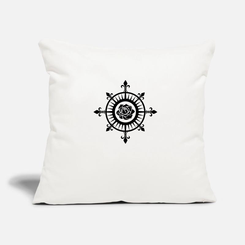 Rosa dei venti, Fleur de Lis, vela, mare, marinaio Copricuscino per divano, 45 x 45 cm