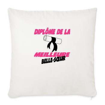 Diplôme de la meilleure belle-soeur - Sofa pillowcase 17,3'' x 17,3'' (45 x 45 cm) - natural white - Front