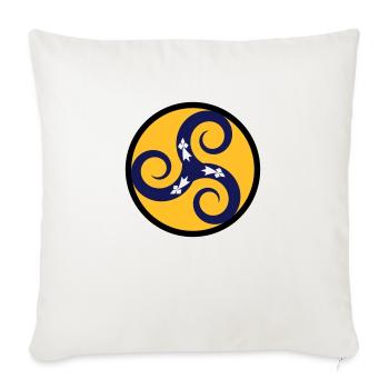 TRISKELL AUX HERMINES - Housse de coussin décorative 45 x 45 cm - blanc nature - Devant