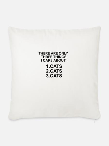 cats, cats, cats - Sofakissenbezug 45 x 45 cm - Naturweiß