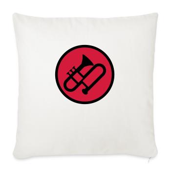 Trombone - Trombonist - Music - Musik - Posaune - Sofa pillowcase 17,3'' x 17,3'' (45 x 45 cm) - natural white - Front