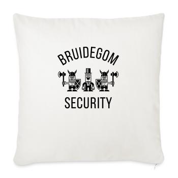 Groom Security Vikings (Enterrement de vie de jeune fille 1C) - Housse de coussin décorative 45 x 45 cm - blanc nature - Devant