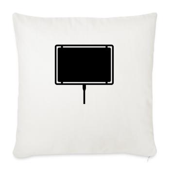ortsschild - Sofakissenbezug 45 x 45 cm - Naturweiß  - Vorne