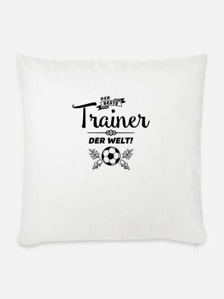 der beste trainer - Sofakissenbezug 45 x 45 cm - Naturweiß