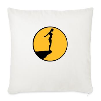 Jump off cliff - Sofa pillowcase 17,3'' x 17,3'' (45 x 45 cm) - natural white - Front