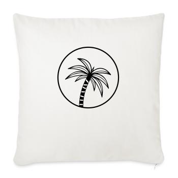 palm tree symbol - Sofakissenbezug 45 x 45 cm - Naturweiß  - Vorne