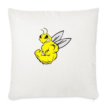 strong_bee_02 - Sofa pillowcase 17,3'' x 17,3'' (45 x 45 cm) - natural white - Front