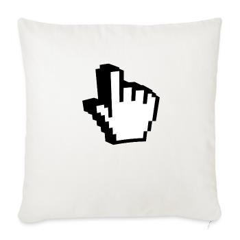 hand 3d pc - Sofakissenbezug 45 x 45 cm - Naturweiß  - Vorne