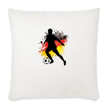 fussballer deutschland - Sofakissenbezug 45 x 45 cm - Naturweiß  - Vorne