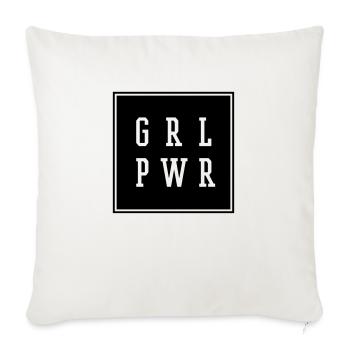 GRL PWR - Sofakissenbezug 45 x 45 cm - Naturweiß  - Vorne