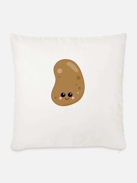 Kartoffel - Sofakissenbezug 45 x 45 cm - Naturweiß