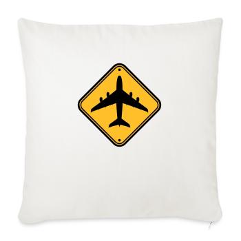 Shield Airplane Zone - Sofa pillowcase 17,3'' x 17,3'' (45 x 45 cm) - natural white - Front
