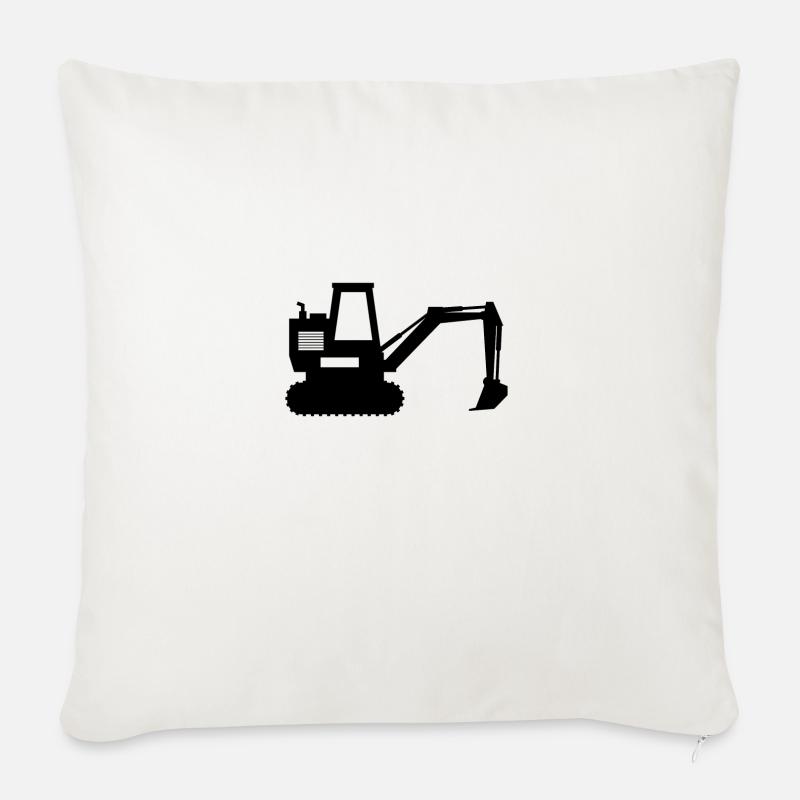 Bagger - Sofakissenbezug 45 x 45 cm - Naturweiß