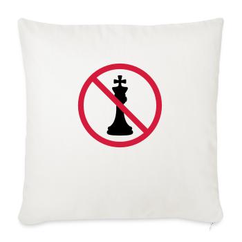 No Chess King - Sofa pillowcase 17,3'' x 17,3'' (45 x 45 cm) - natural white - Front