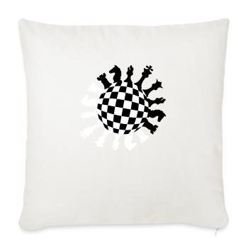 Round Chess Circle - Sofa pillowcase 17,3'' x 17,3'' (45 x 45 cm) - natural white - Front