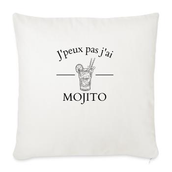 J'peux pas j'ai mojito - Housse de coussin décorative 45 x 45 cm - blanc nature - Devant