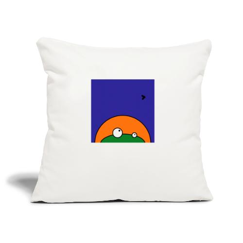 Hungry Frog - ready for dinner - Sofa pillowcase 17,3'' x 17,3'' (45 x 45 cm)