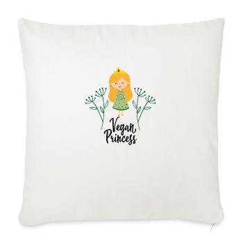 Vegan princess cadeau plantes sort légumes - Housse de coussin décorative 45 x 45 cm - blanc nature - Devant