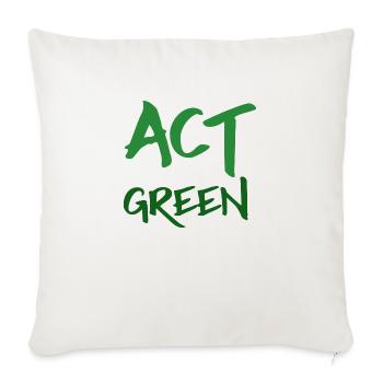 Act Green - Ecology Act Green - Sofa pillowcase 17,3'' x 17,3'' (45 x 45 cm) - natural white - Front