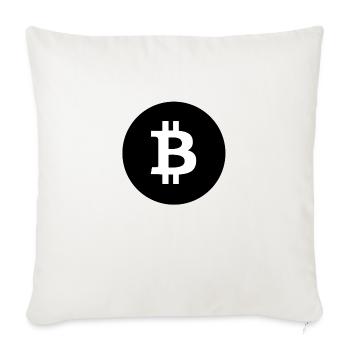 Bitcoin - Sofa pillowcase 17,3'' x 17,3'' (45 x 45 cm) - natural white - Front