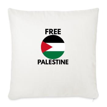 Libérer la Palestine - Housse de coussin décorative 45 x 45 cm - blanc nature - Devant