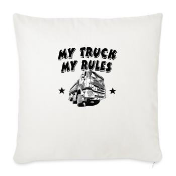Camions - Housse de coussin décorative 45 x 45 cm - blanc nature - Devant