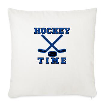 Hockey Time Originelle Geschenkidee - Sofakissenbezug 45 x 45 cm - Naturweiß  - Vorne