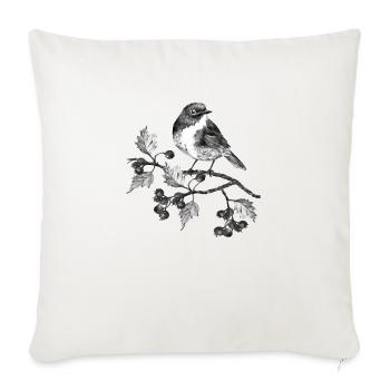 Oiseau - Housse de coussin décorative 45 x 45 cm - blanc nature - Devant