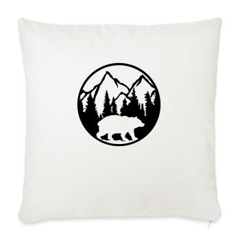 Bear Mountains Forest - Sofa pillowcase 17,3'' x 17,3'' (45 x 45 cm) - natural white - Front