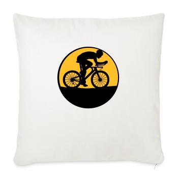 Motard de lune de nuit - Housse de coussin décorative 45 x 45 cm - blanc nature - Devant