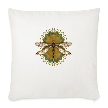 Libellule - Housse de coussin décorative 45 x 45 cm - blanc nature - Devant