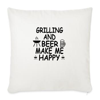 Griller - Housse de coussin décorative 45 x 45 cm - blanc nature - Devant