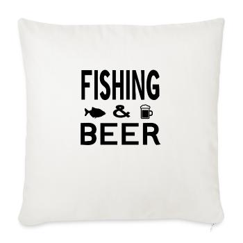 Angling - Sofa pillowcase 17,3'' x 17,3'' (45 x 45 cm) - natural white - Front