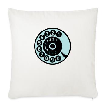 Dial Vintage Phone Call Retro Technology - Sofa pillowcase 17,3'' x 17,3'' (45 x 45 cm) - natural white - Front