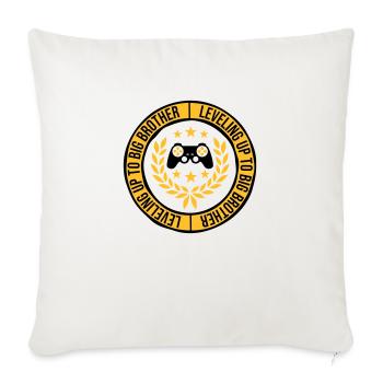 Leveling up big brother - Sofakissenbezug 45 x 45 cm - Naturweiß  - Vorne