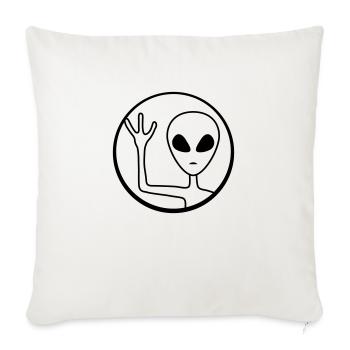 Circle Alien waves friendly - Sofa pillowcase 17,3'' x 17,3'' (45 x 45 cm) - natural white - Front