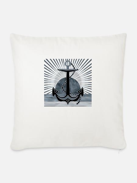 Anker - Sofakissenbezug 45 x 45 cm - Naturweiß