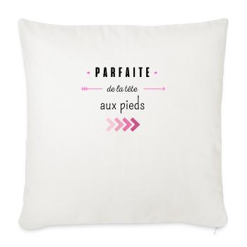 parfaite de la tête aux pieds - Housse de coussin décorative 45 x 45 cm - blanc nature - Devant