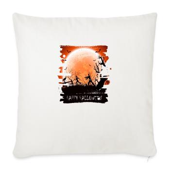 Halloween gruselige Hexe Horror Geist Monster - Sofakissenbezug 45 x 45 cm - Naturweiß  - Vorne