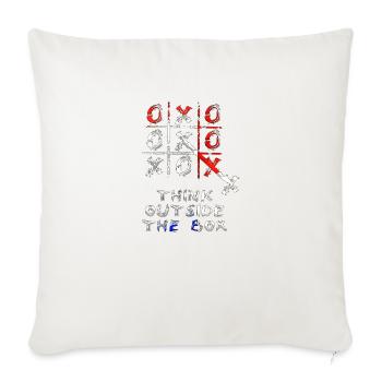 Think outside the box positive thoughts happy - Sofa pillowcase 17,3'' x 17,3'' (45 x 45 cm) - natural white - Front