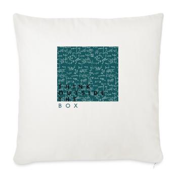 Think outside the box positive thoughts happy - Sofa pillowcase 17,3'' x 17,3'' (45 x 45 cm) - natural white - Front