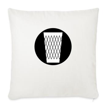 Verre à cidre nervuré #Geripptes #Frankfurt - Housse de coussin décorative 45 x 45 cm - blanc nature - Devant