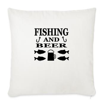 Angling - Sofa pillowcase 17,3'' x 17,3'' (45 x 45 cm) - natural white - Front