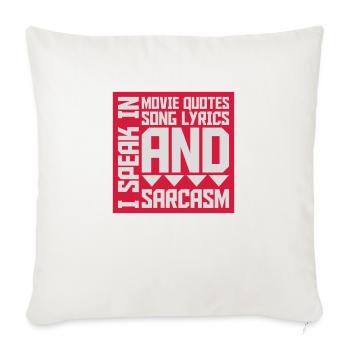 parler des paroles et du sarcasme - Housse de coussin décorative 45 x 45 cm - blanc nature - Devant