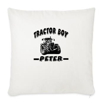 Tractor - Sofa pillowcase 17,3'' x 17,3'' (45 x 45 cm) - natural white - Front