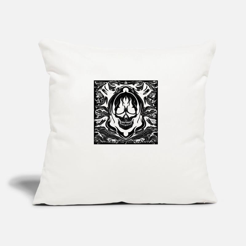 Halloween- oder Horror- Totenschädel mit Ornamente Sofakissenbezug 45 x 45 cm